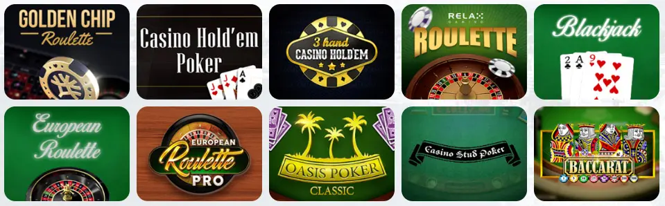 Jeux de table au STARGAMES CASINO