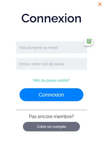 Connexion des membres du STARGAMES CASINO